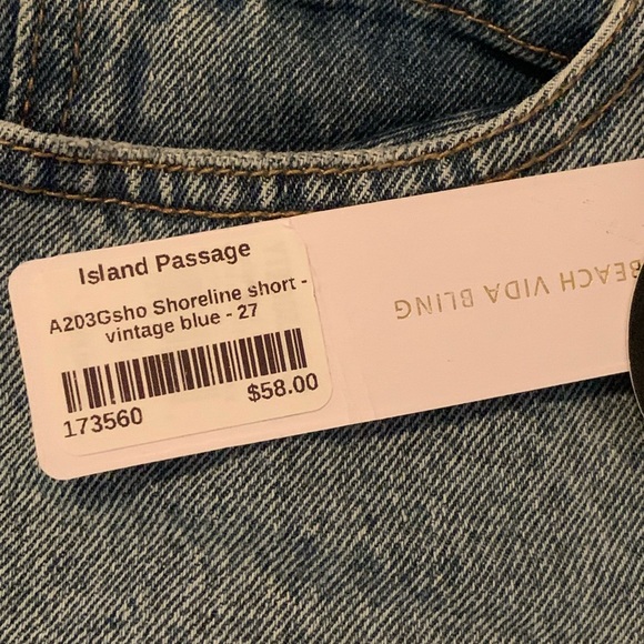 NWT Amuse Society Shoreline Denim Woven Short Size 27 - Picture 7 of 8